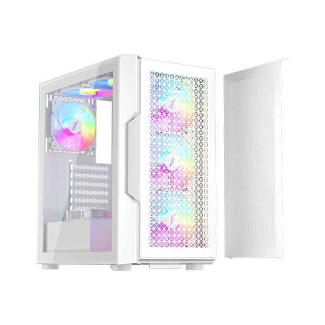 Кутия за компютър 1stPlayer TRILOBITE T7 White, Middle Tower, 1x USB 3.0, 1x USB 2.0, 1x HD Audio, Mini-ITX, Micro-ATX, ATX