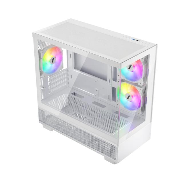 Кутия за компютър 1stPlayer MIKU Mi5 White, Mini Tower, 1x USB 3.0, 1x USB 2.0, 1x HD Audio, Mini-ITX, Micro-ATX