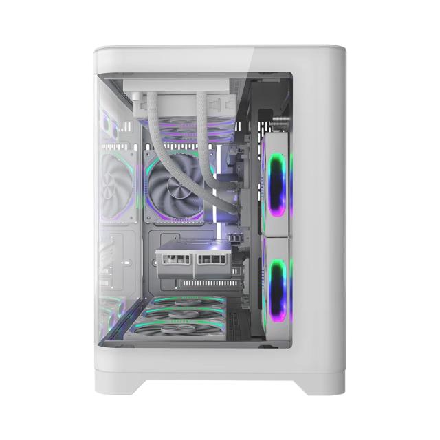 Кутия за компютър 1stPlayer UV6 White, Mini Tower, 2x USB 3.0, 1x HD Audio, Mini-ITX, Micro-ATX