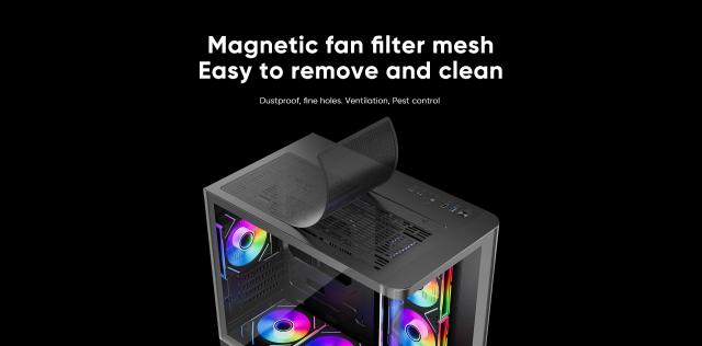 Кутия за компютър 1stPlayer UV6 Black, Mini Tower, 2x USB 3.0, 1x HD Audio, Mini-ITX, Micro-ATX