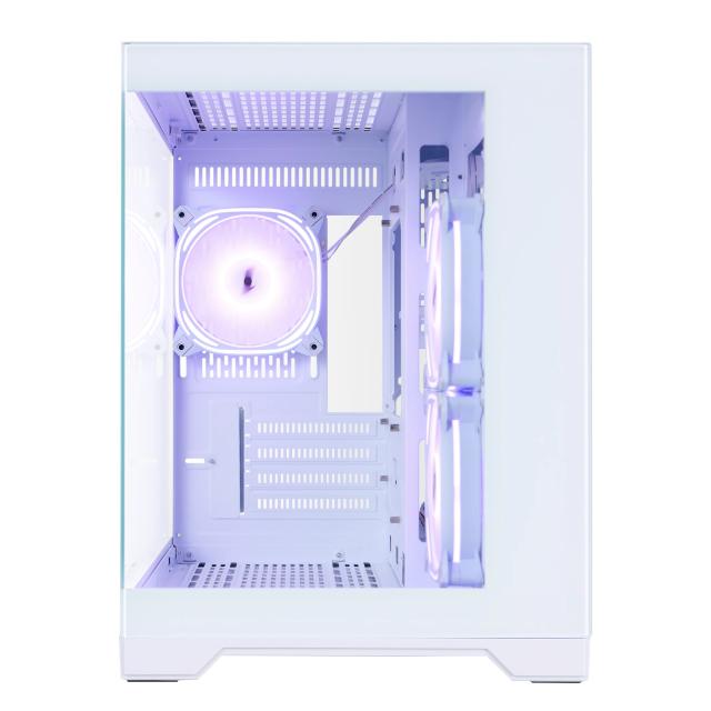 Кутия за компютър 1stPlayer MV6-TP White, Mini Tower, 2x USB 3.0, 1x HD Audio, Mini-ITX, Micro-ATX
