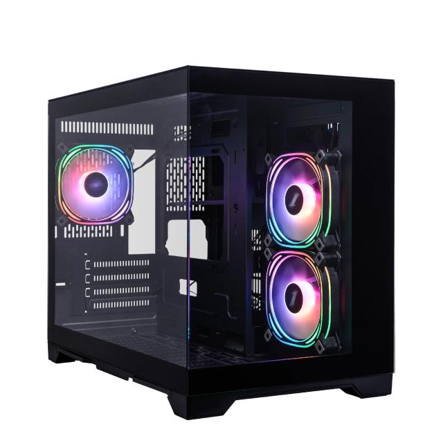 Кутия за компютър 1stPlayer MV6-TP Black, Mini Tower, 2x USB 3.0, 1x HD Audio, Mini-ITX, Micro-ATX