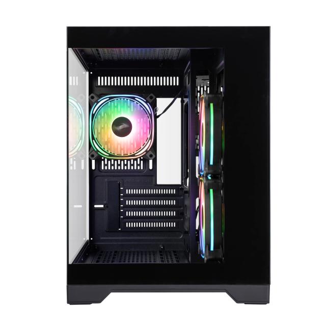 Кутия за компютър 1stPlayer MV6-TP Black, Mini Tower, 2x USB 3.0, 1x HD Audio, Mini-ITX, Micro-ATX