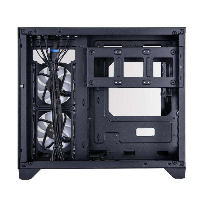 Кутия за компютър 1stPlayer MV6-TP Black, Mini Tower, 2x USB 3.0, 1x HD Audio, Mini-ITX, Micro-ATX