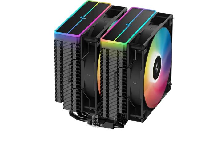 Охладител за процесор DeepCool AG620 BK, Addressable RGB V2, Dual-Tower, 3 pin/4 pin PWM - LGA1851/AM5