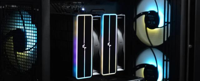 Охладител за процесор DeepCool AG620 BK, Addressable RGB V2, Dual-Tower, 3 pin/4 pin PWM - LGA1851/AM5