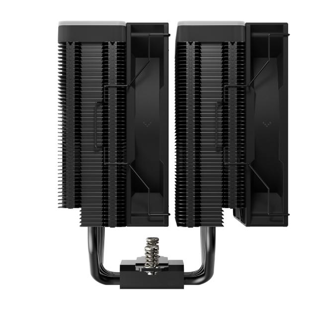 Охладител за процесор DeepCool AG620 BK, Addressable RGB V2, Dual-Tower, 3 pin/4 pin PWM - LGA1851/AM5