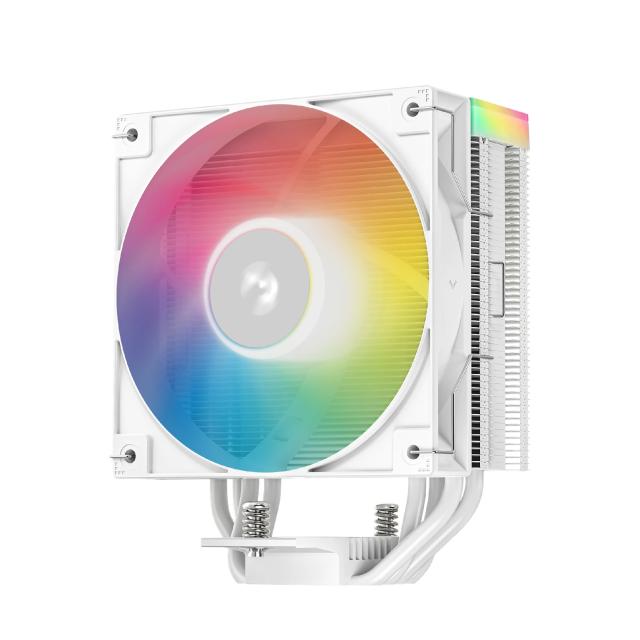 Охладител за процесор DeepCool AG400 White, Addressable RGB V2, 3 pin/4 pin PWM - LGA1851/AM5