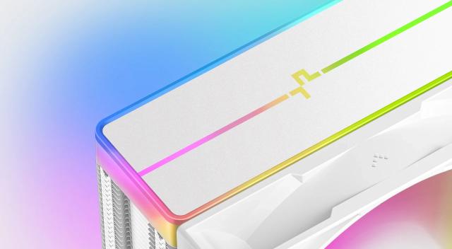 Охладител за процесор DeepCool AG400 White, Addressable RGB V2, 3 pin/4 pin PWM - LGA1851/AM5