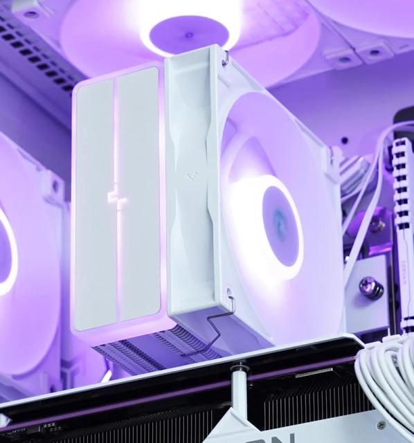 Охладител за процесор DeepCool AG400 White, Addressable RGB V2, 3 pin/4 pin PWM - LGA1851/AM5