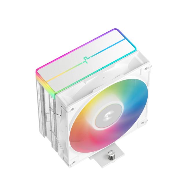 Охладител за процесор DeepCool AG400 White, Addressable RGB V2, 3 pin/4 pin PWM - LGA1851/AM5