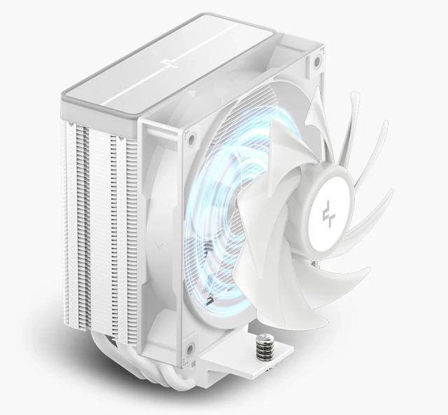 Охладител за процесор DeepCool AG400 White, Addressable RGB V2, 3 pin/4 pin PWM - LGA1851/AM5