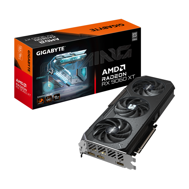 Видео карта GIGABYTE RADEON RX 9060 XT GAMING OC 8GB GDDR6, 128-bit, HDMi, 2x DP