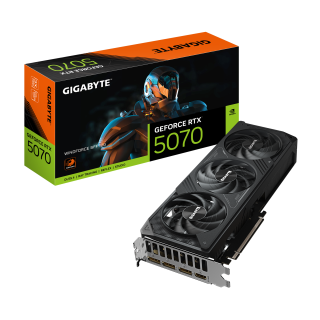 Видео карта GIGABYTE RTX 5070 WINDFORCE SFF 12GB GDDR7, 192-bit, HDMI, 3x DP