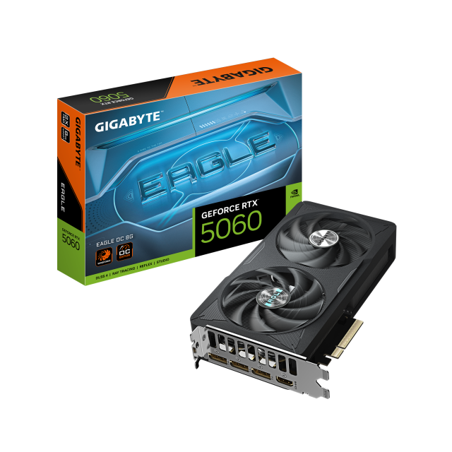 Видео карта GIGABYTE RTX 5060 EAGLE OC 8GB GDDR7, 128-bit, HDMI, 3x DP