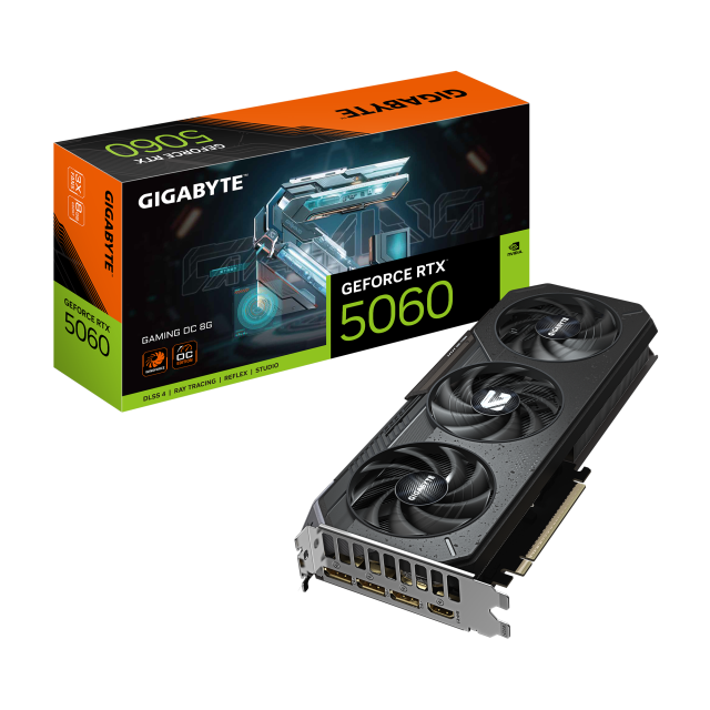 Видео карта GIGABYTE RTX 5060 GAMING OC 8GB GDDR7, 128-bit, HDMI, 3x DP