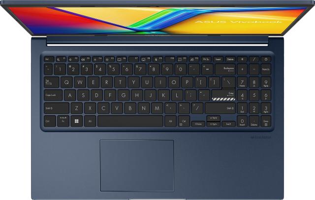 Лаптоп Asus Vivobook 15 X1504VA-BQ057W, Intel Core i7-1355U 10C (1.20 / 5.00 GHz, 12MB Cache), 15.6" (39.62cm) Full HD IPS Anti-Glare Display, 16GB DDR4, 512GB SSD NVMe, Windows 11 Pro