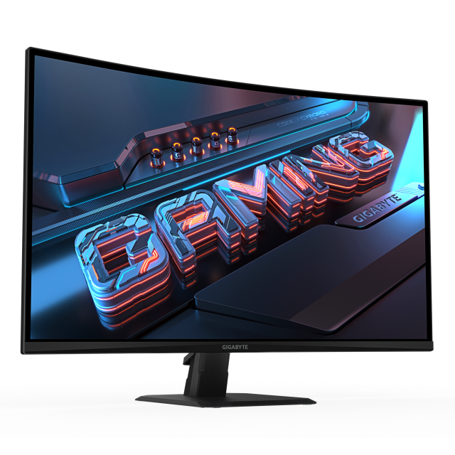 Монитор GIGABYTE GS32QCA, 31.5" (80.01 cm) QHD VA, Curved 1500R, 180Hz, 1ms, 250 cd/m2, 2x HDMI, 1x DP