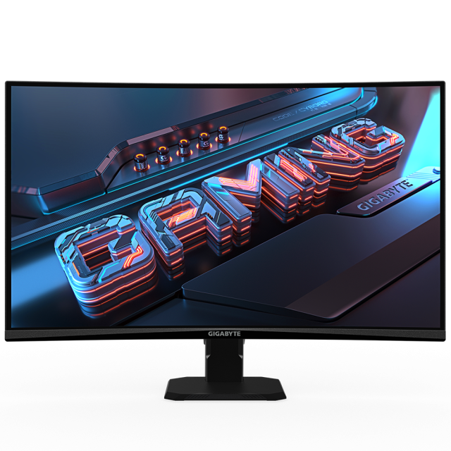 Монитор GIGABYTE GS27QCA, 27.0" (68.58 cm) QHD VA, Curved 1500R, 180Hz, 1ms, 250 cd/m2, 2x HDMI, 1x DP