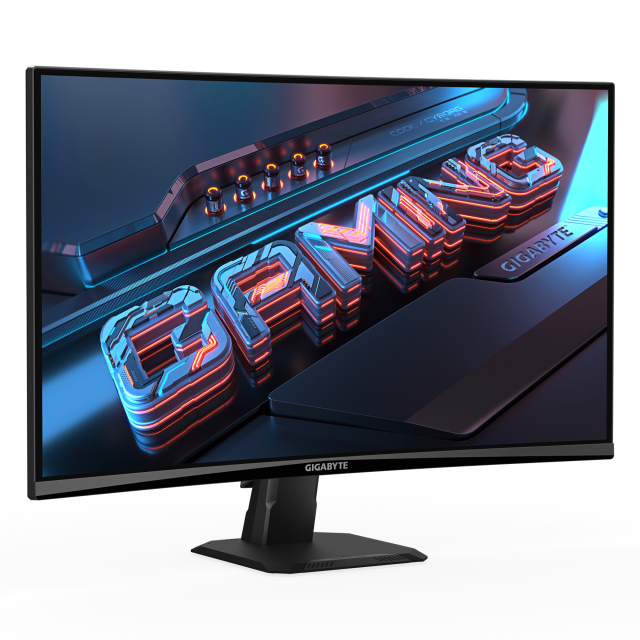 Монитор GIGABYTE GS27QCA, 27.0" (68.58 cm) QHD VA, Curved 1500R, 180Hz, 1ms, 250 cd/m2, 2x HDMI, 1x DP