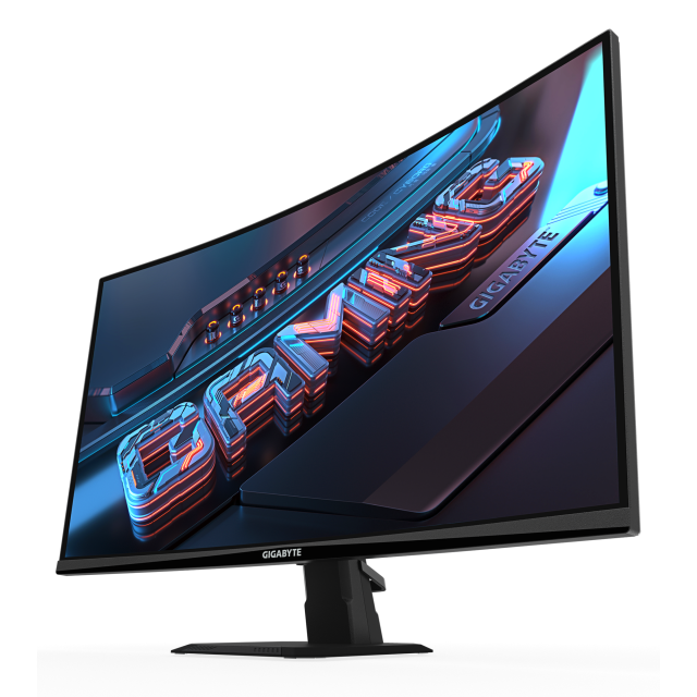 Монитор GIGABYTE GS27QCA, 27.0" (68.58 cm) QHD VA, Curved 1500R, 180Hz, 1ms, 250 cd/m2, 2x HDMI, 1x DP