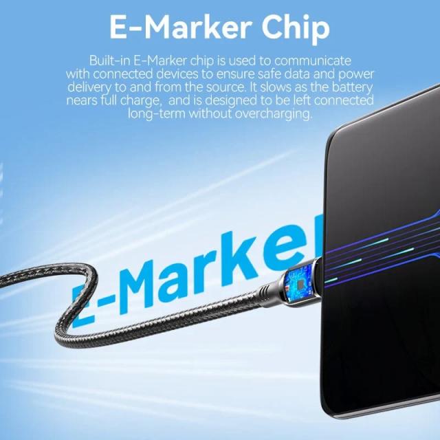 Кабел Vention USB2.0 Type-C/Type-C 100W, 2m