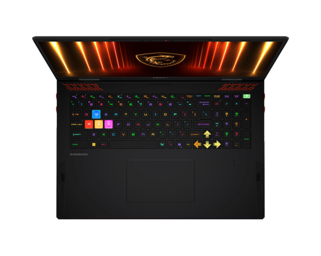 Лаптоп MSI RAIDER A18 HX A9WIG-047, AMD Ryzen 9 9955HX3D 16C (2.5/5.4GHz, 128 MB Cache), 18.0" (45.72 cm) UHD+ IPS, 120Hz, NVIDIA GF RTX 5070 8GB GDDR7, 64GB DDR5, 2TB M.2 NVMe SSD, Windows 11 Home