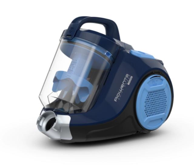 Прахосмукачка Rowenta RO2981EA, SWIFT POWER BLUE Home & Car, 750W,  77dB, 1,2L, Crevice 2in1, Parquet, Mini turbobrush, Upholstery, XXL Flexi Crevice