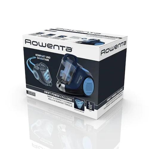 Прахосмукачка Rowenta RO2981EA, SWIFT POWER BLUE Home & Car, 750W,  77dB, 1,2L, Crevice 2in1, Parquet, Mini turbobrush, Upholstery, XXL Flexi Crevice