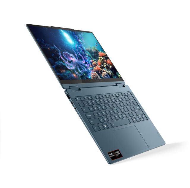 Лаптоп Lenovo Yoga 7 2-in-1 14AKP10, AMD Ryzen AI 5 340 6C (2.0 / 4.8 GHz, 16MB Cache), 14.0" (35.56 cm) Full HD+, Touch Screen, AMD Radeon 840M, 24GB DDR5, 1TB M.2 NVMe SSD, Windows 11 Home