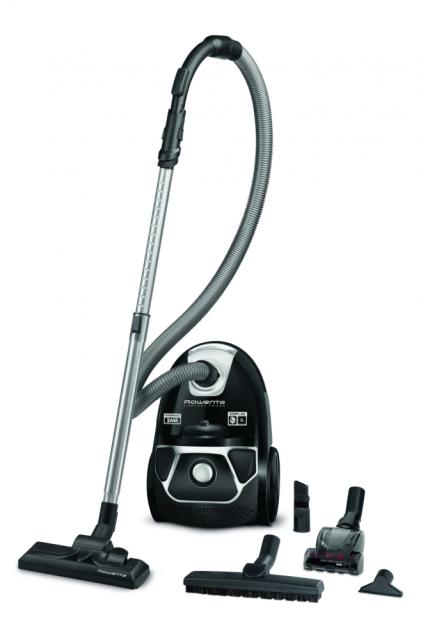 Прахосмукачка Rowenta RO3985EA, Compact Power Animal Care ACAA, 75db, H+ bag, SPA upgrade suction head, TTM + XL with brush, parquet + mini TB + crevice tool 2 in 1 + upholstery nozzle, color black