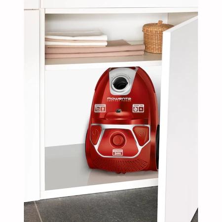 Прахосмукачка Rowenta RO3953EA, Compact Power parquet ACAA, 79db, H+ bag, SPA upgrade suction head, TTM + XL with brush, parquet + crevice tool 2 in 1 + upholstery nozzle, color red