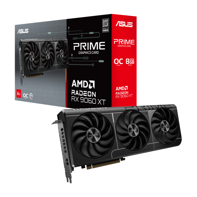 Видео карта ASUS PRIME RADEON RX 9060 XT OC 8GB GDDR6, 128-bit, HDMI, 2x DP