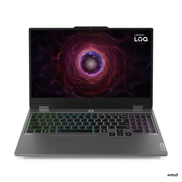 Лаптоп Lenovo LOQ 15AHP9, AMD Ryzen 5 8645HS 6C (4.3 / 5.0 GHz, 16MB Cache), 15.6'' (39.62 cm) FHD IPS, 144Hz, NVIDIA GF RTX4050 6GB GDDR6 DLSS 3, 16GB DDR5, 512GB M.2 NVMe SSD, Free DOS