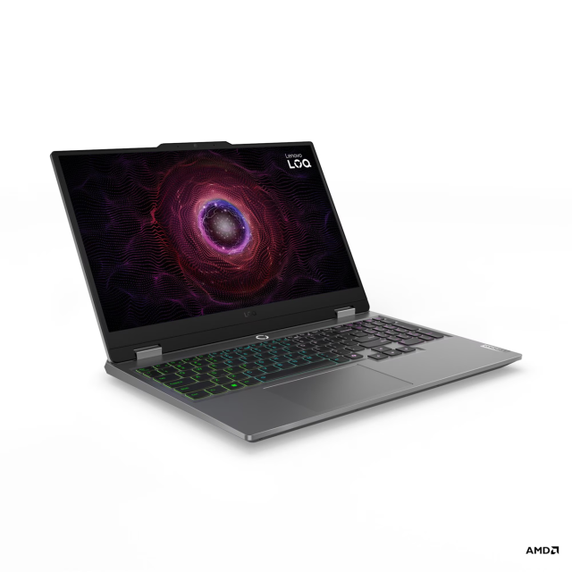 Лаптоп Lenovo LOQ 15AHP9, AMD Ryzen 5 8645HS 6C (4.3 / 5.0 GHz, 16MB Cache), 15.6'' (39.62 cm) FHD IPS, 144Hz, NVIDIA GF RTX4050 6GB GDDR6 DLSS 3, 16GB DDR5, 512GB M.2 NVMe SSD, Free DOS