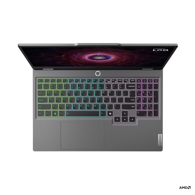 Лаптоп Lenovo LOQ 15AHP9, AMD Ryzen 5 8645HS 6C (4.3 / 5.0 GHz, 16MB Cache), 15.6'' (39.62 cm) FHD IPS, 144Hz, NVIDIA GF RTX4050 6GB GDDR6 DLSS 3, 16GB DDR5, 512GB M.2 NVMe SSD, Free DOS