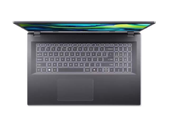 Лаптоп Acer Aspire A17-51M-72HF, Intel Core i7-13620H 10C (2.4/4.9GHz, 24MB Cache), 17.3" (43.94 cm) FHD IPS, 16GB LPDDR5 RAM, 512GB SSD, Free DOS