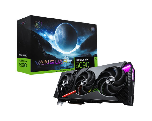 Видео карта MSI nVIDIA GeForce RTX 5090 32GB GDDR7 VANGUARD SOC, 512-bit, HDMI, 3x DP
