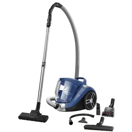 Прахосмукачка Rowenta RO4881EA  COMPACT POWER XXL, BLUE / GRIS PLUME, 2.5L, 550W, 75dB, mini turbobrush, parquet - crevice tool - upholstery nozzle, XXL flexible crevice, 