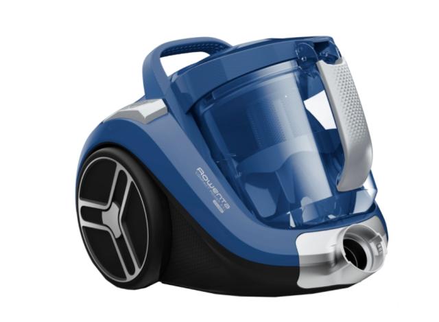 Прахосмукачка Rowenta RO4881EA  COMPACT POWER XXL, BLUE / GRIS PLUME, 2.5L, 550W, 75dB, mini turbobrush, parquet - crevice tool - upholstery nozzle, XXL flexible crevice, 