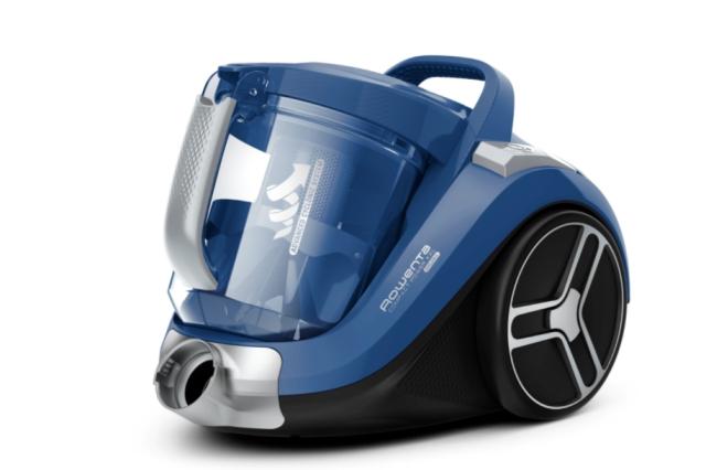 Прахосмукачка Rowenta RO4881EA  COMPACT POWER XXL, BLUE / GRIS PLUME, 2.5L, 550W, 75dB, mini turbobrush, parquet - crevice tool - upholstery nozzle, XXL flexible crevice, 