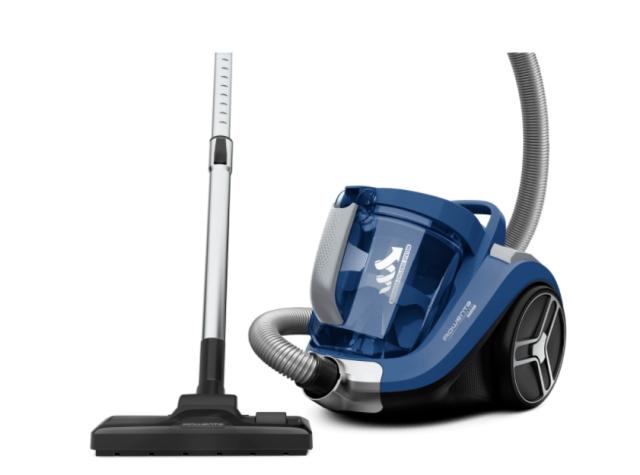 Прахосмукачка Rowenta RO4881EA  COMPACT POWER XXL, BLUE / GRIS PLUME, 2.5L, 550W, 75dB, mini turbobrush, parquet - crevice tool - upholstery nozzle, XXL flexible crevice, 