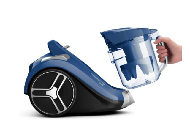 Прахосмукачка Rowenta RO4881EA  COMPACT POWER XXL, BLUE / GRIS PLUME, 2.5L, 550W, 75dB, mini turbobrush, parquet - crevice tool - upholstery nozzle, XXL flexible crevice, 
