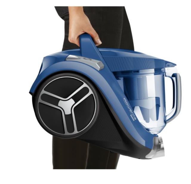 Прахосмукачка Rowenta RO4881EA  COMPACT POWER XXL, BLUE / GRIS PLUME, 2.5L, 550W, 75dB, mini turbobrush, parquet - crevice tool - upholstery nozzle, XXL flexible crevice, 