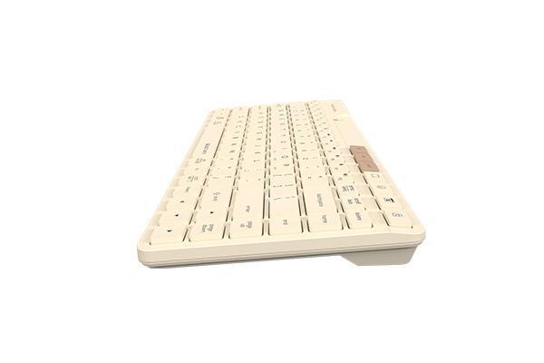 Клавиатура A4TECH FBK26C AS Fstyler, Multi-mode, Bluetooth/Wireless, мини тиха клавиатура, Multi-mode, USB, Cafe Latte