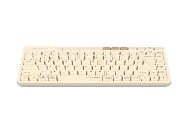Клавиатура A4TECH FBK26C AS Fstyler, Multi-mode, Bluetooth/Wireless, мини тиха клавиатура, Multi-mode, USB, Cafe Latte