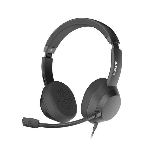 Слушалки А4tech Fstyler FH150U, микрофон USB, Noice Cancelling,леки, черни
