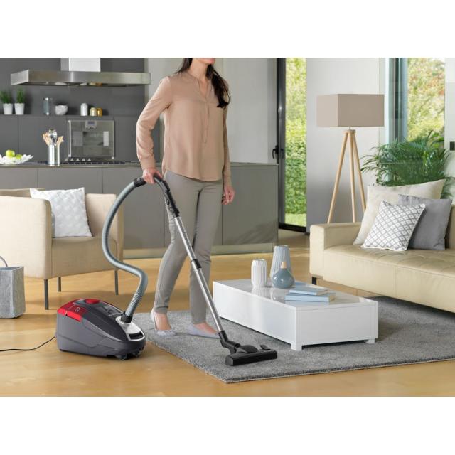 Прахосмукачка Rowenta RO3186EA, POWER XXL GREY & RED, 4,5L, 450W, 72dB, PRECISION FLEX Mini Turbo Brush, Parquet, 2 in 1(crevice+brush)