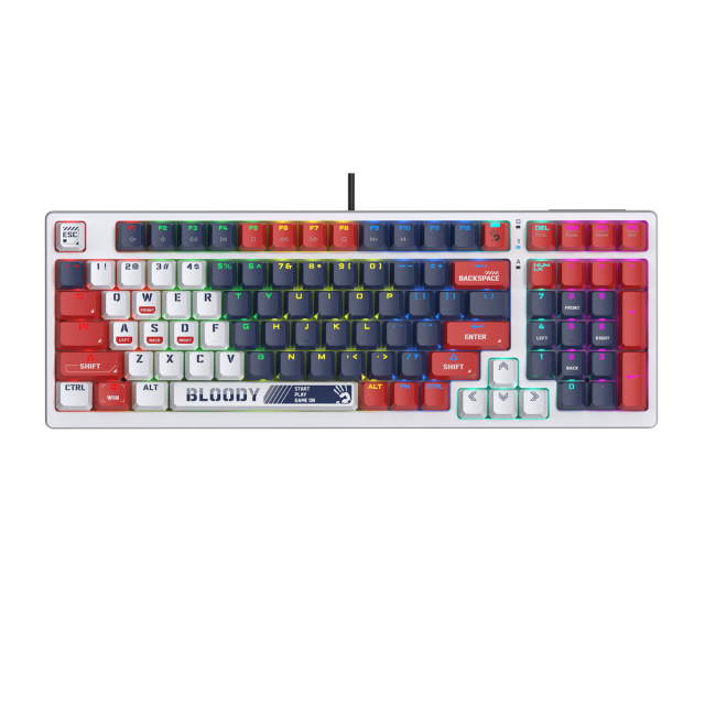 Клавиатура А4tech Bloody Sports Navy S98 BLMS RGB Backlit, механична, red switch, USB