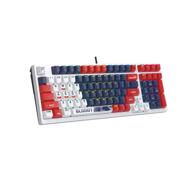 Клавиатура А4tech Bloody Sports Navy S98 BLMS RGB Backlit, механична, red switch, USB